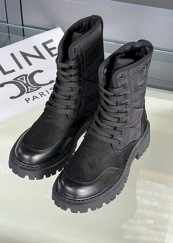 Siyah Celine Yüksek Topuklu Kadın Bot