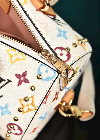 Renkli Louis Vuitton Deri Kadın Çantası - Görsel 11