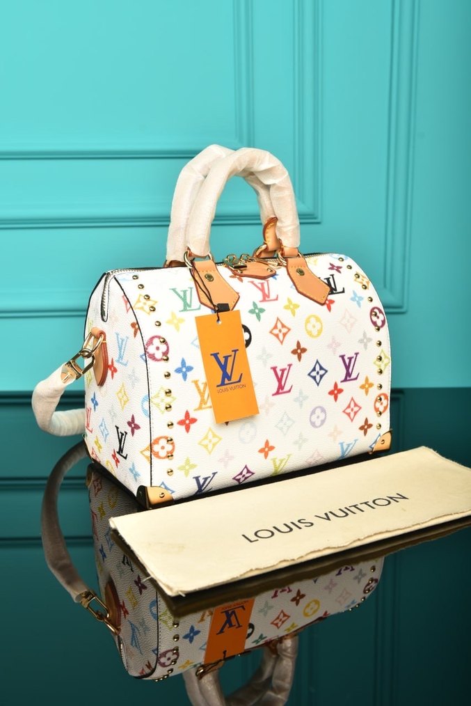 Renkli Louis Vuitton Deri Kadın Çantası - Görsel 2