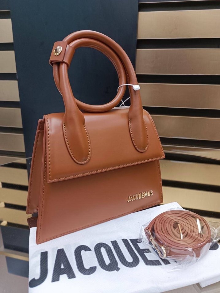 JACQUEMUS Siyah Deri Kadın Çanta - Görsel 3