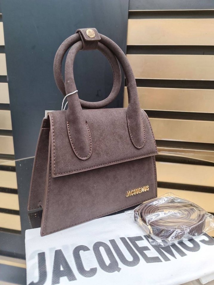 JACQUEMUS Siyah Deri Kadın Çanta - Görsel 5