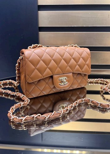 1.75 Chanel ithal Zincir Detaylı Siyah Deri Kadın Çanta - Görsel 5