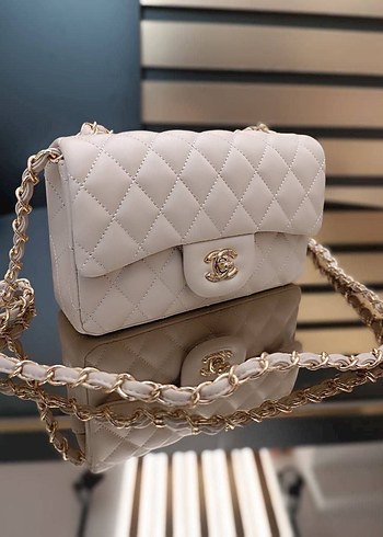 1.75 Chanel ithal Zincir Detaylı Siyah Deri Kadın Çanta - Görsel 4