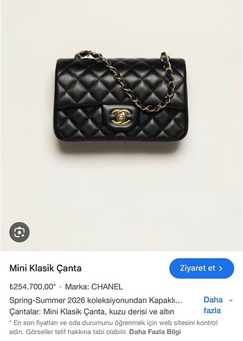 1.75 Chanel ithal Zincir Detaylı Siyah Deri Kadın Çanta - Görsel 2