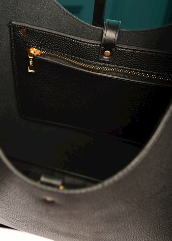 Chloe  Siyah Deri Kadın Çanta - Görsel 11