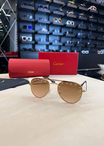 Cartier Kadın Parlak Altın Renkli Gözlük - Görsel 2