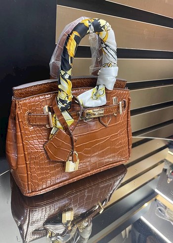 Hermes birkin 20 cm Siyah Yılan Desenli Deri Çanta - Görsel 2