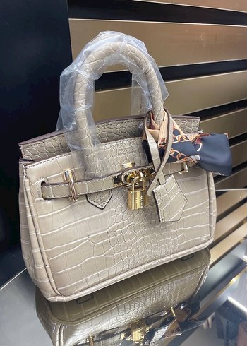 Hermes birkin 20 cm Siyah Yılan Desenli Deri Çanta - Görsel 5