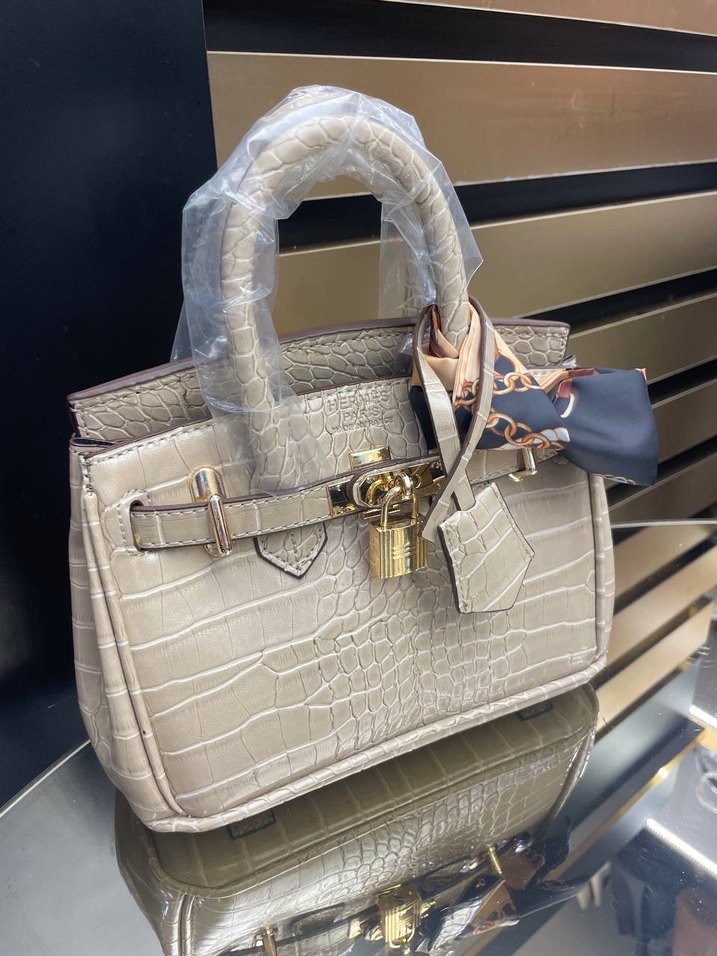 Hermes birkin 20 cm Siyah Yılan Desenli Deri Çanta - Görsel 5