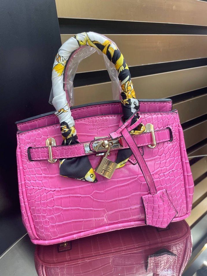 Hermes birkin 20 cm Siyah Yılan Desenli Deri Çanta - Görsel 3