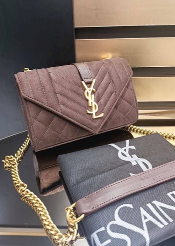 Ysl Zincir Detaylı Siyah Deri Kadın Çanta - Görsel 11