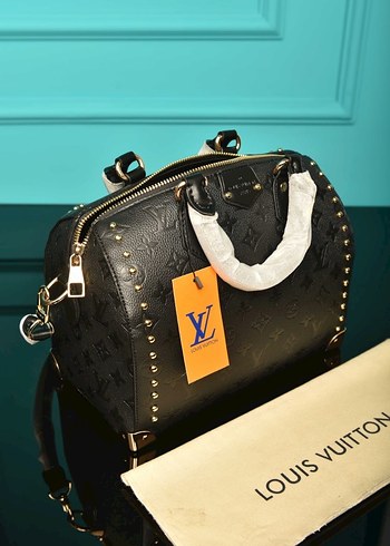 Lv Siyah Deri Kadın Omuz Çantası - Görsel 10