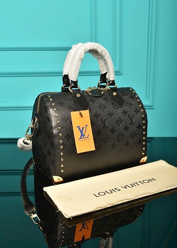 Lv Siyah Deri Kadın Omuz Çantası - Görsel 2