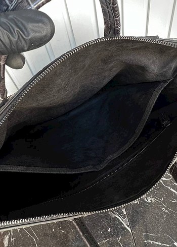 Montblanc Siyah Yılan Desenli Tokalı Evrak Çantası - Görsel 3