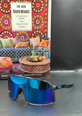 Oakley Kayak Şeffaf Mavi Biker Tarzı Kadın Gözlüğü - Görsel 4