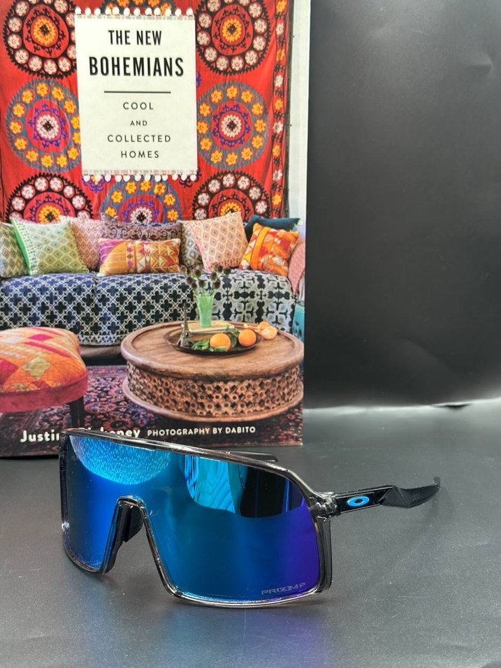 Oakley Kayak Şeffaf Mavi Biker Tarzı Kadın Gözlüğü - Görsel 4