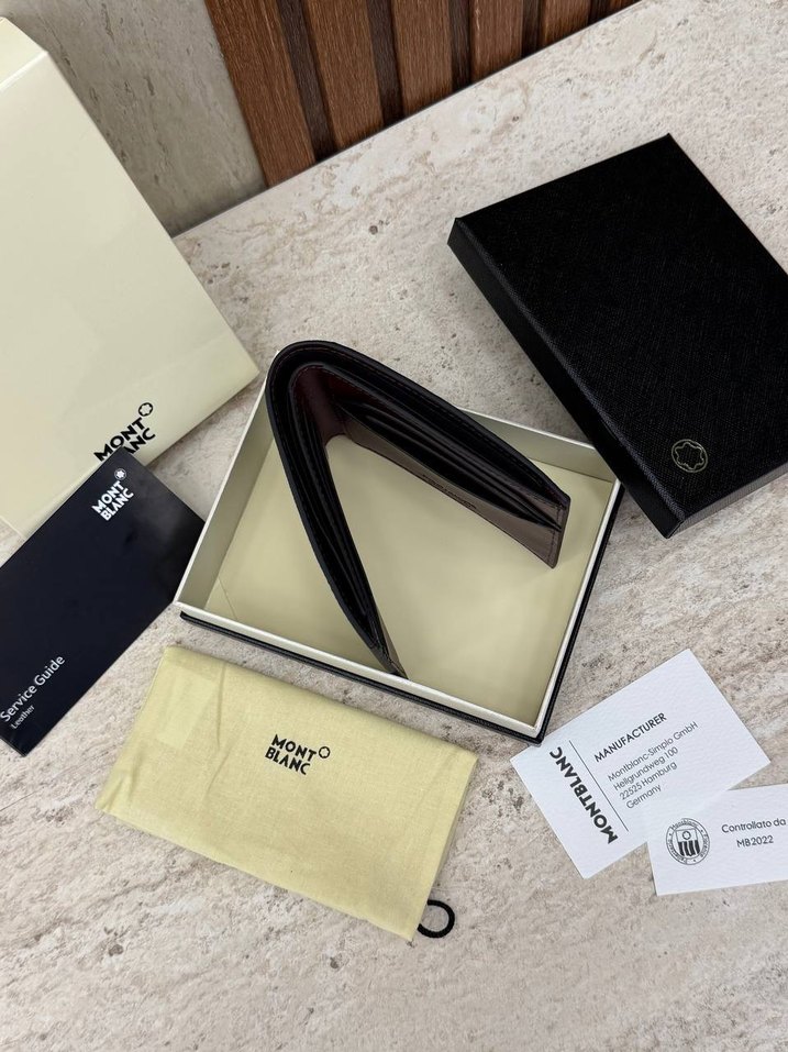 Montblanc Siyah Çapraz Desenli Cüzdan — görsel 3/6
