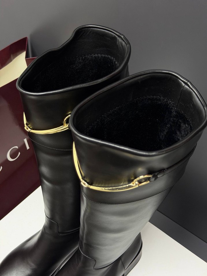 Gucci Siyah Deri Uzun Çizme — görsel 6/11