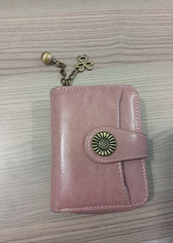Pembe Deri Kadın Cüzdan