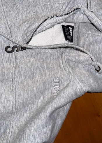 Bershka Gri Fermuarlı Yüksek Yakalı Kadın Sweatshirt