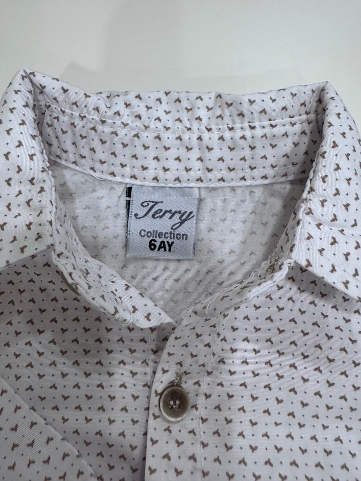 Düğmeli Beyaz Erkek Çocuk Gömlek - Görsel 2