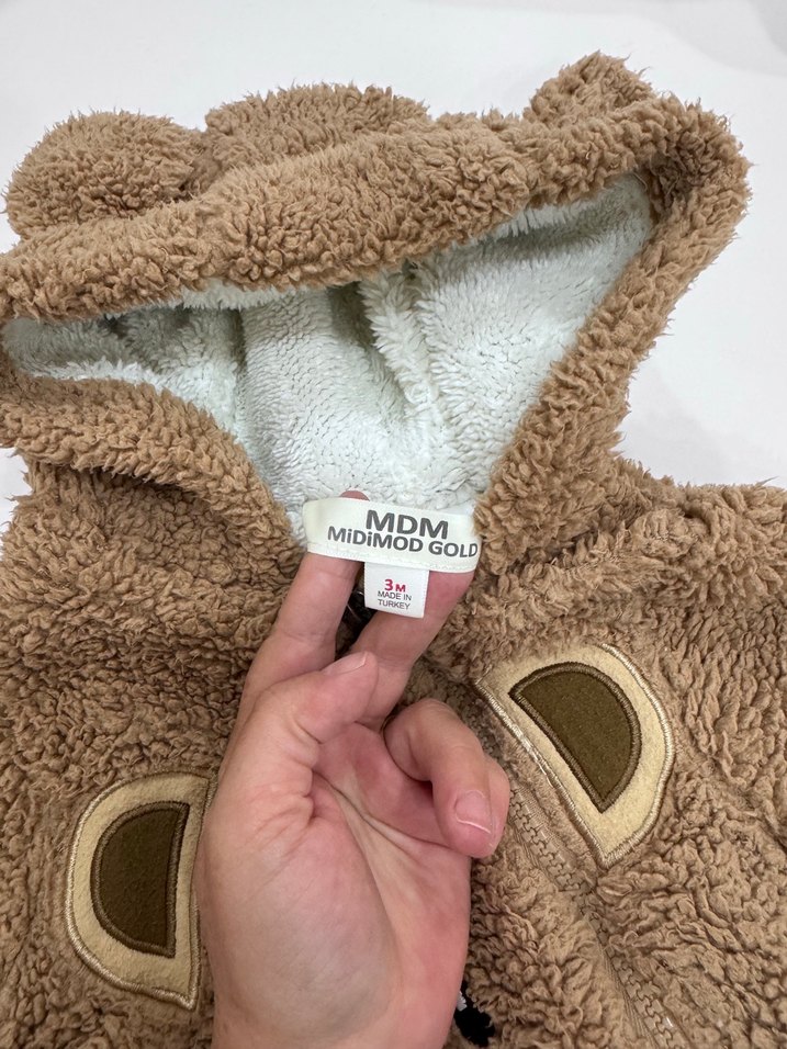 Kahverengi Erkek Bebek Peluş Tulumu - Görsel 2