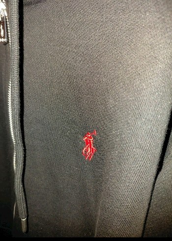 polo ralp lauren siyah renkli kırmızı nakışlı ceket - Görsel 3