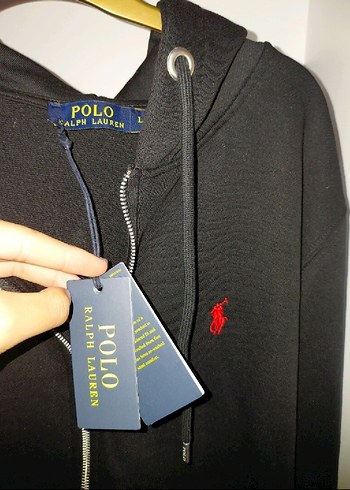 polo ralp lauren siyah renkli kırmızı nakışlı ceket - Görsel 4