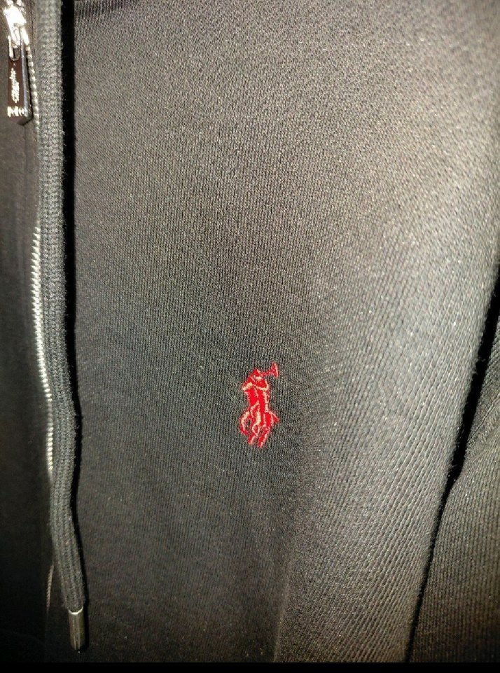 polo ralp lauren siyah renkli kırmızı nakışlı ceket - Görsel 3