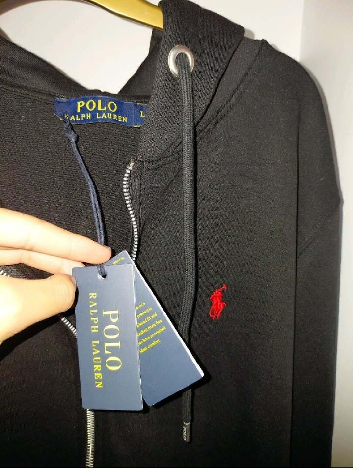 polo ralp lauren siyah renkli kırmızı nakışlı ceket - Görsel 4