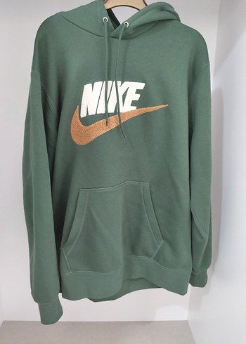 Nike orjinal Yeşil Kapüşonlu Sweatshirt - Görsel 3