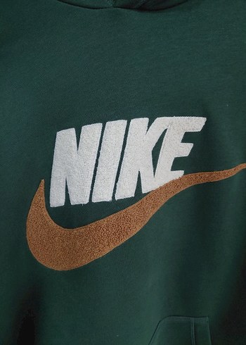 Nike orjinal Yeşil Kapüşonlu Sweatshirt - Görsel 6