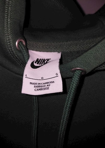 Nike orjinal Yeşil Kapüşonlu Sweatshirt - Görsel 8