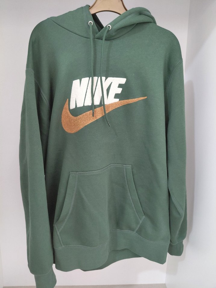 Nike orjinal Yeşil Kapüşonlu Sweatshirt - Görsel 2