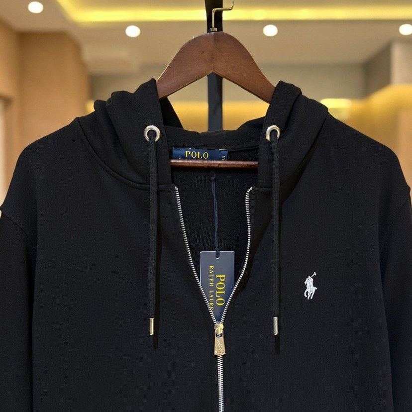 Siyah RALP LAUREN Kapüşonlu Fermuarlı Sweatshirt - Görsel 2