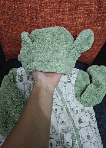 ebebek kapüşonlu Polar Bebek Tulum - Görsel 3