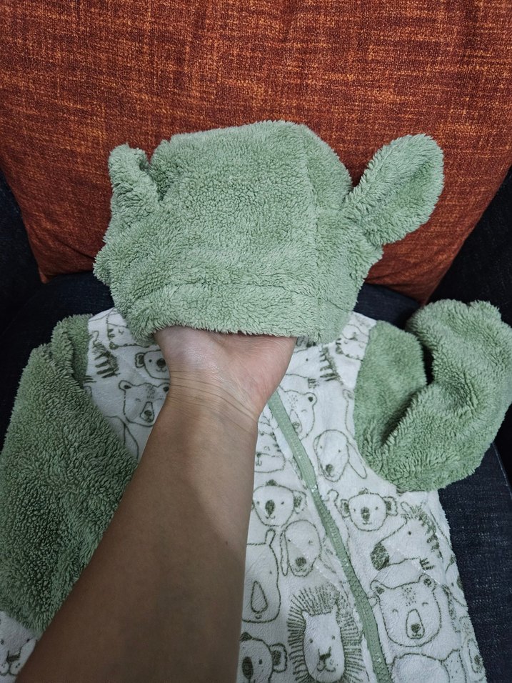 ebebek kapüşonlu Polar Bebek Tulum - Görsel 3