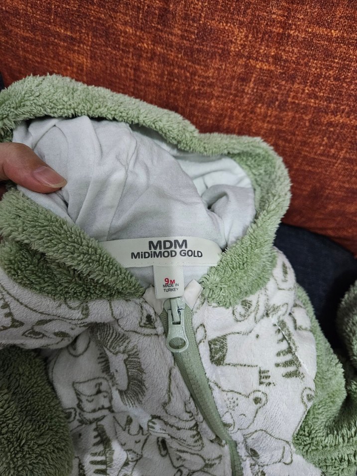 ebebek kapüşonlu Polar Bebek Tulum - Görsel 4