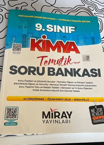 9. Sınıf Kimya Tematik Soru Bankası miray yayınları
