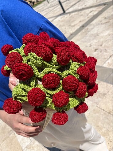 Beden bordo Renk Gül buketi