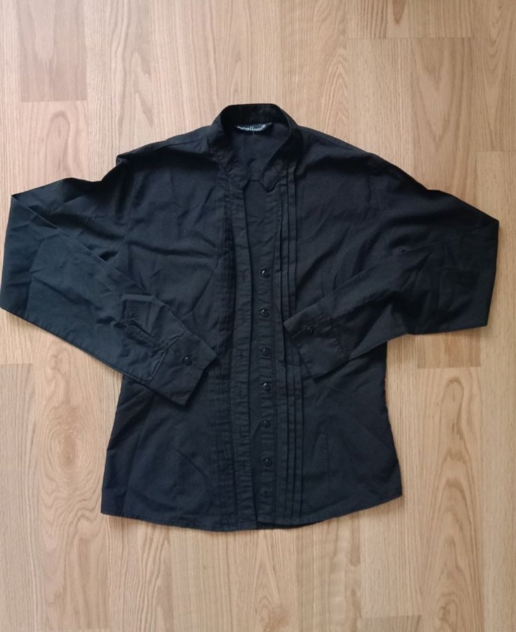 Siyah Düğmeli Kadın Gömlek gotik - Görsel 4