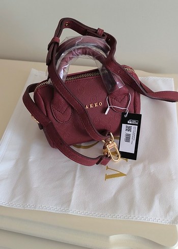 Beden Vakko Bordo Deri Kadın Çanta ölçü 10x15 mini