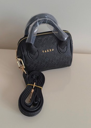 Vakko Defolu(açıklama)Siyah Deri Kadın Çanta 10x15 Mini