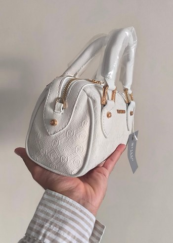 Vakko Gold defolu Beyaz Deri Çanta 10x13x17 cm-3 kademeli aski - Görsel 11