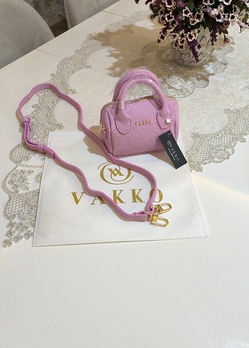  Beden pembe Renk Vakko Pembe Deri mini