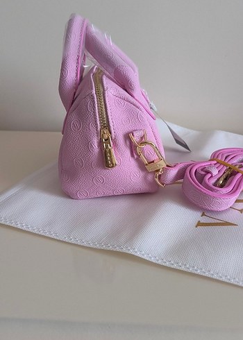 Vakko deri Pembe Çanta 10x15 mini-3 kademeli aski - Görsel 4