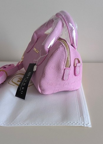 Vakko deri Pembe Çanta 10x15 mini-3 kademeli aski - Görsel 6