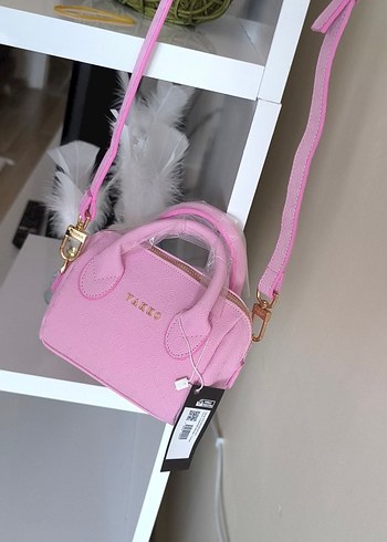 Vakko Pembe deri  Kadın Çanta 10x15 mini-3 kademeli aski - Görsel 12