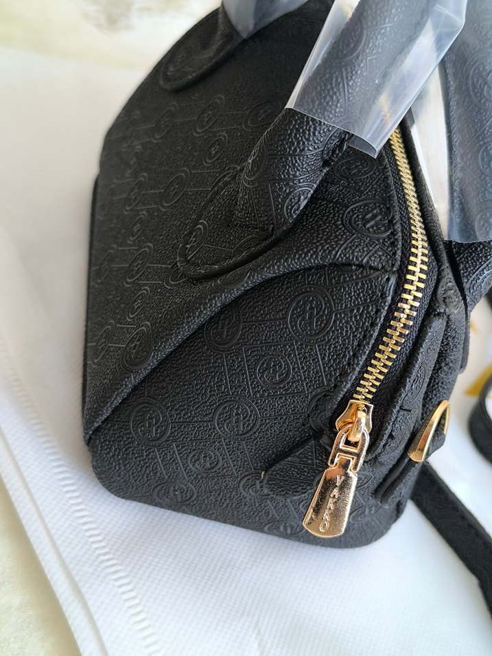 Vakko Siyah Deri Kadın Çanta 10x15 mini-3 kademeli aski - Görsel 5