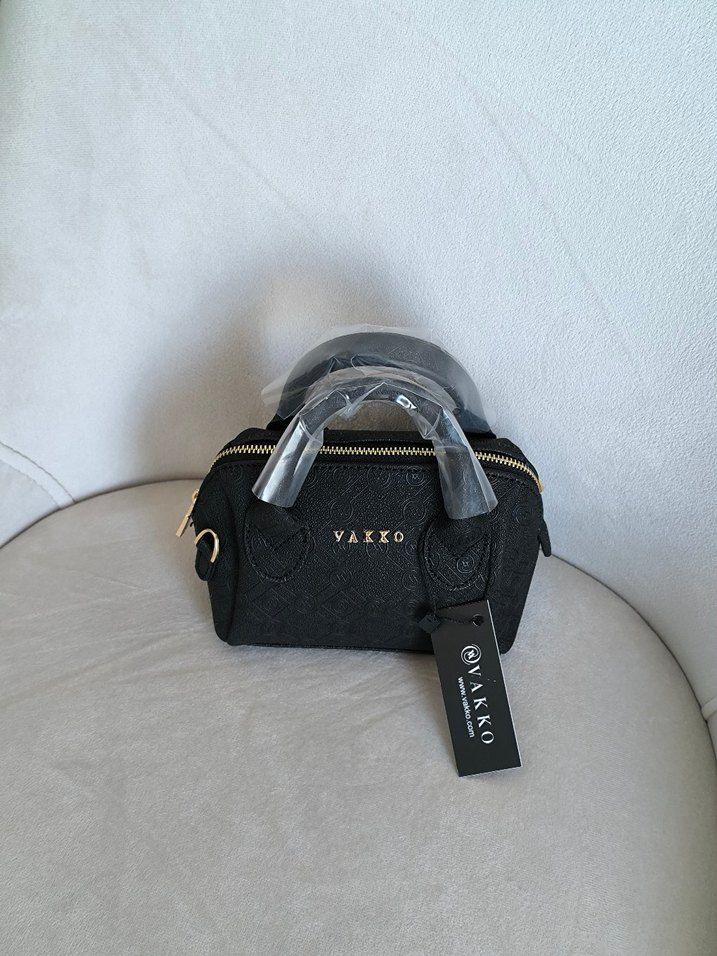 Vakko Siyah Deri Kadın Çanta 10x15 mini-3 kademeli aski - Görsel 3